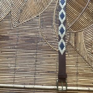 Handmade brown leather belt - Brooklyn NY